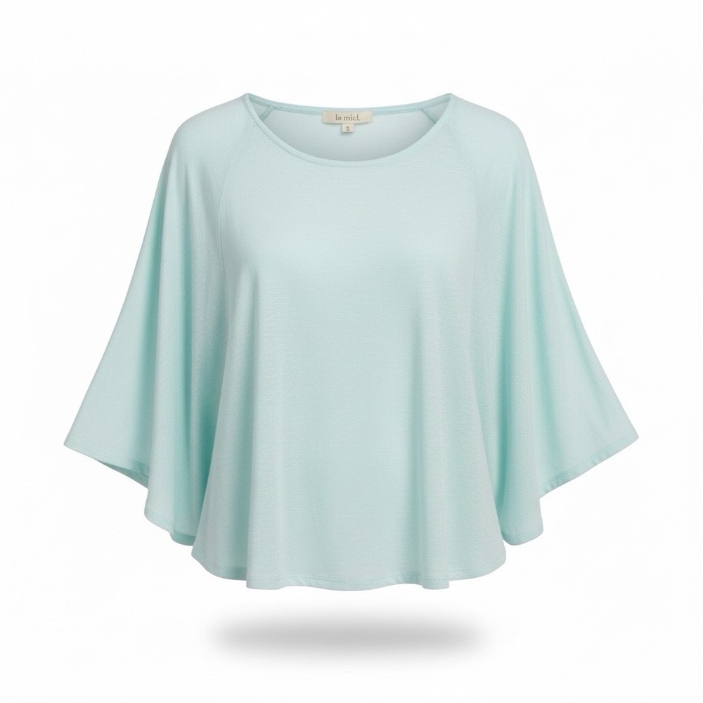 LA MIEL Mint Green Draped Tunic Top